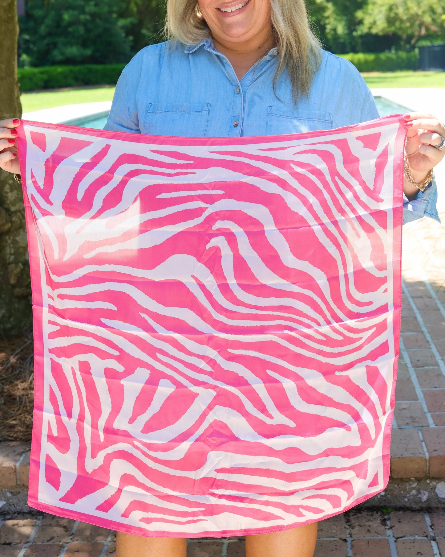 Ellie Zebra Print Scarf PINK