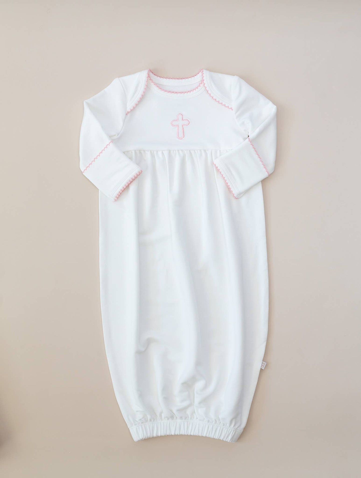 Pink Cross (Easter/Baptism/Christian) Embroidered Gown