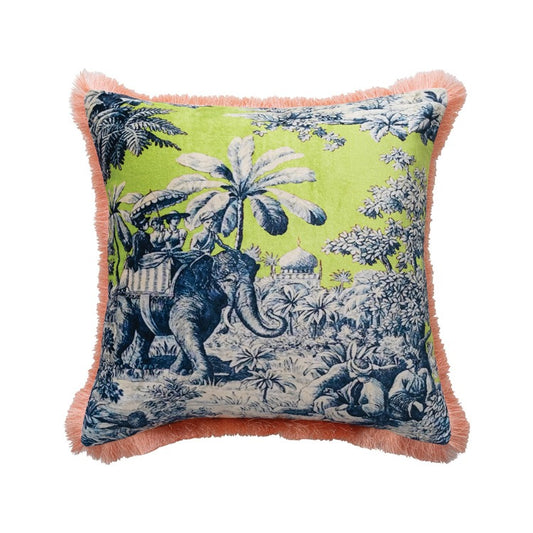 20" Elephant Cotton Blend Pillow