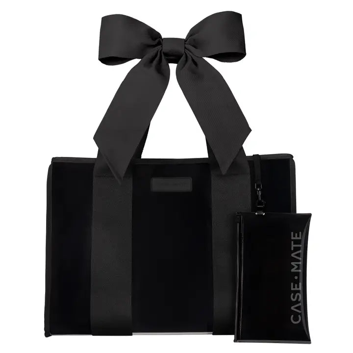 Case-Mate Midnight Black Bow Jelly Tote Bag