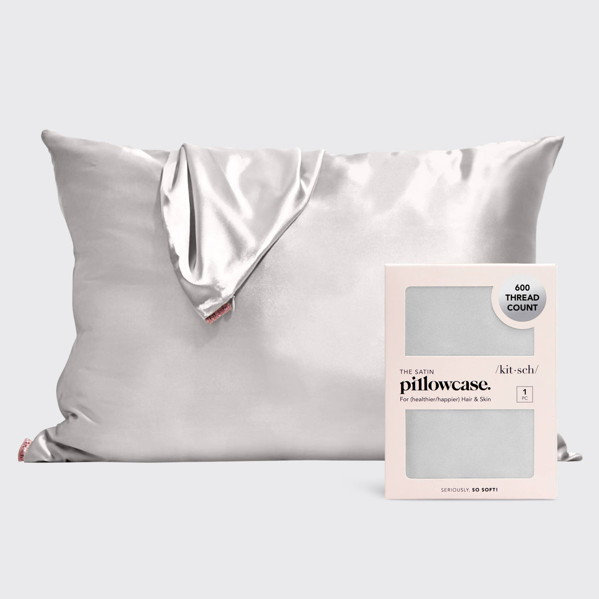Satin Pillowcase Standard - Silver