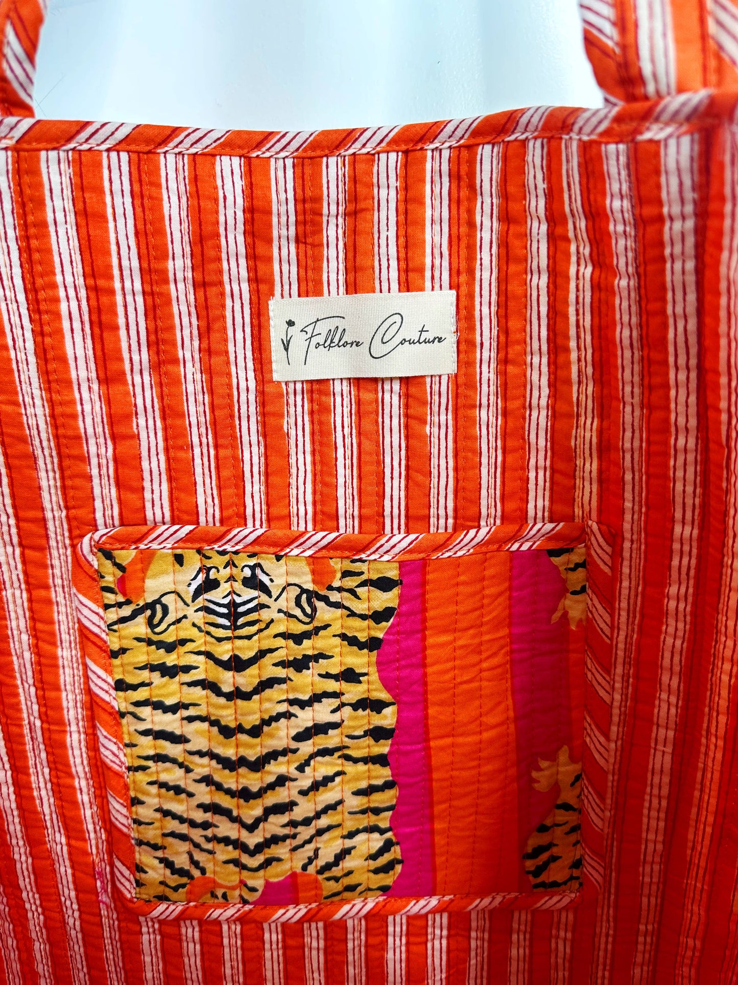 Orange Tiger Tote
