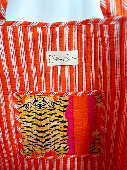 Orange Tiger Tote