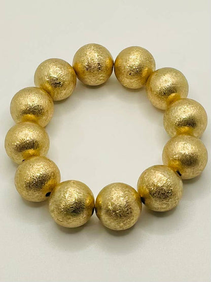 BIG Ball Bracelet (brushed gold)