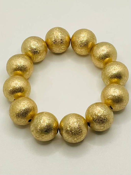 BIG Ball Bracelet (brushed gold)