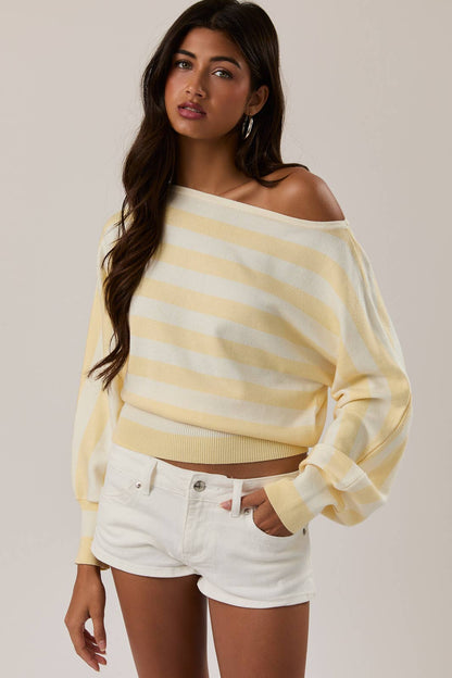 BOAT NECK DOLMAN SLEEVE TOP