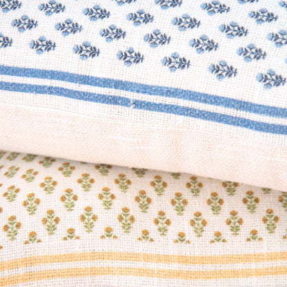 Celeste Mughal Flower Pillow- Blue