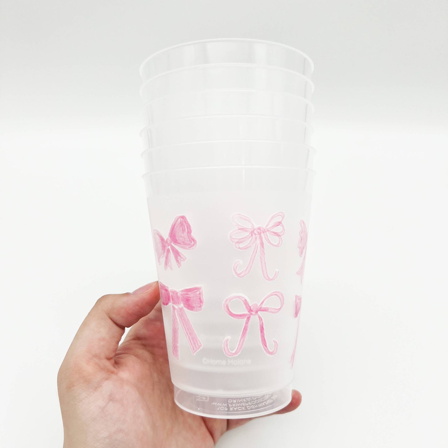 Pink Bows Party Cup Set