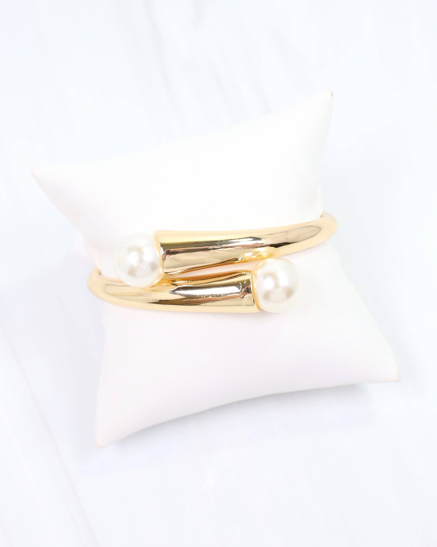 Mellish Pearl Hinged Bracelet Gold