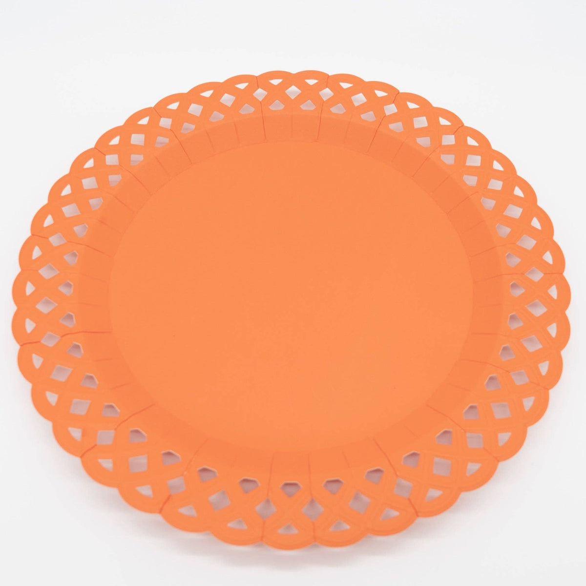 Orange Basketweave Dinner Plates
