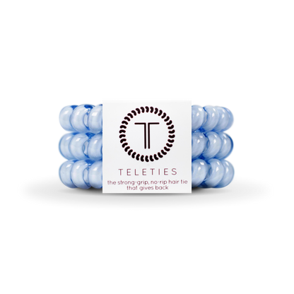Spiral Hair Coils | Large | Washed Denim Hair Ties