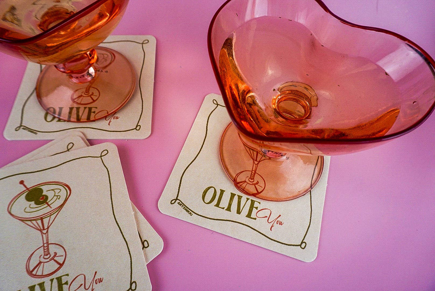 Dirty Martini Coaster Set of 4
