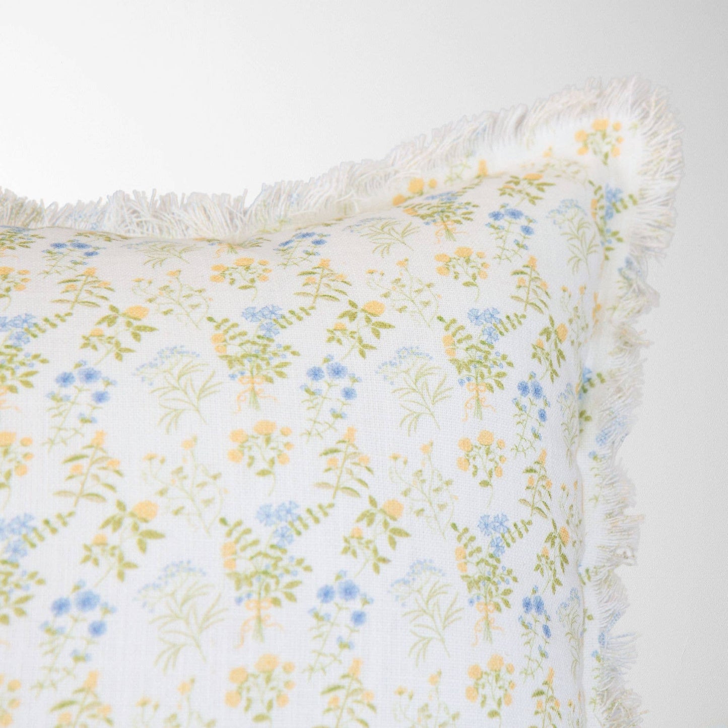 Violet Hand-Drawn Floral Pillow