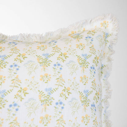 Violet Hand-Drawn Floral Pillow