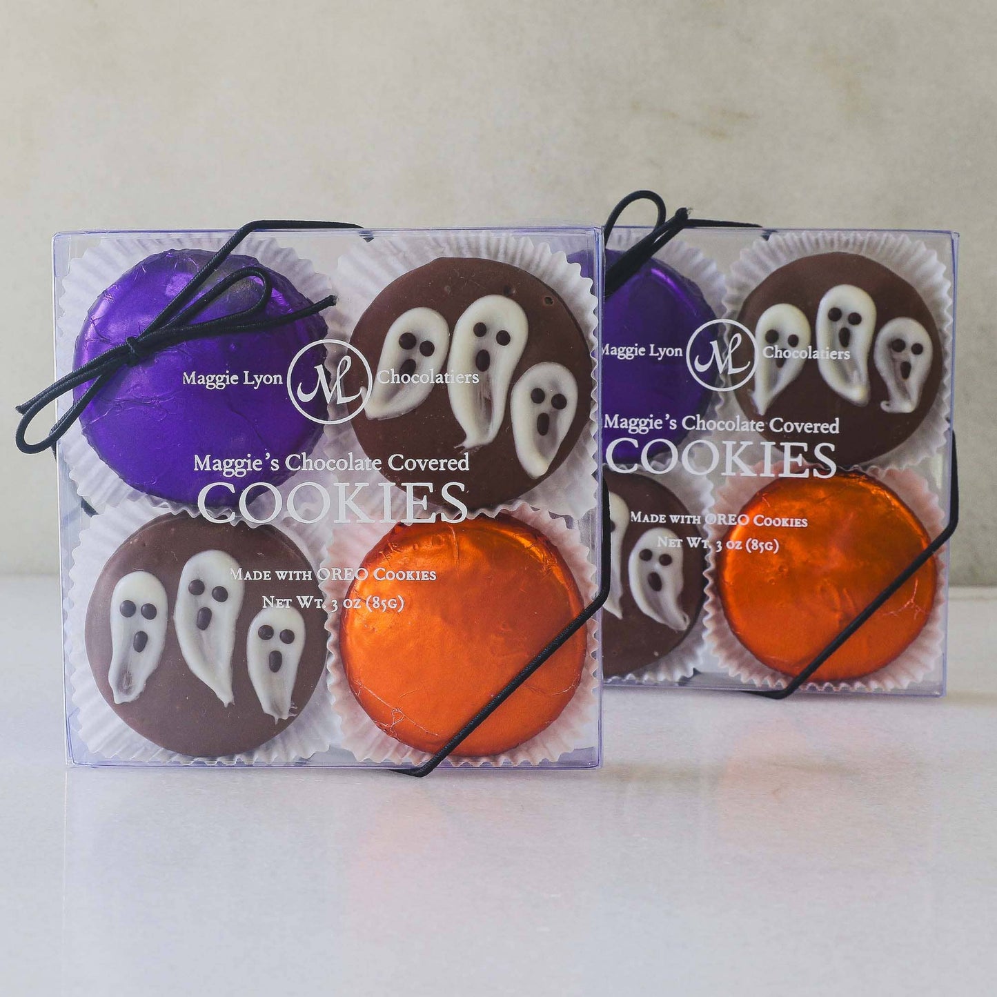 4pc Halloween Chocolate Covered Cookies - Ghost