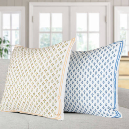 Celeste Mughal Flower Pillow- Gold