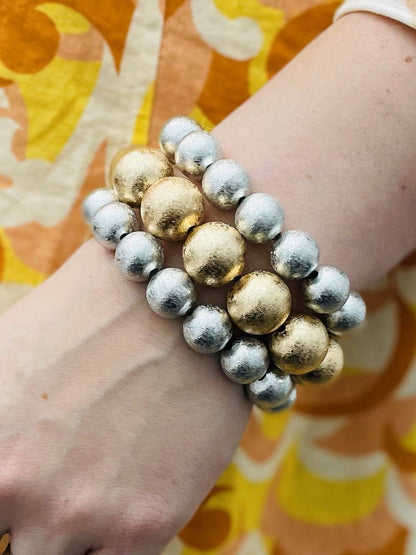 BIG Ball Bracelet (brushed silver)