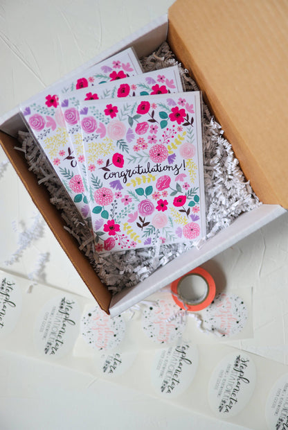 Congratulations Floral Greeting Card