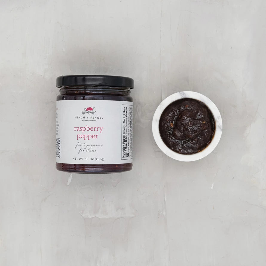 Raspberry Pepper Fruit Preserves for Cheese