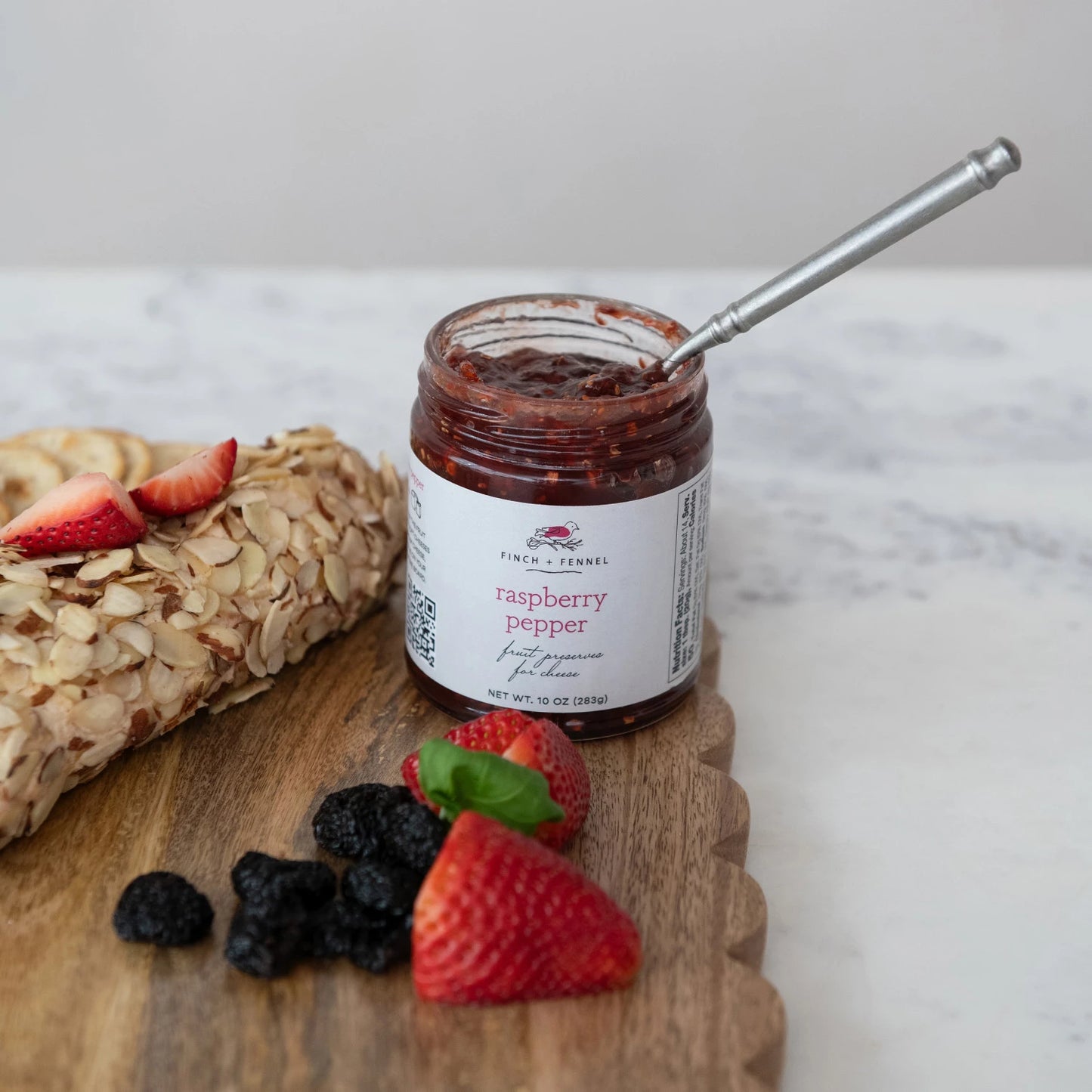 Raspberry Pepper Fruit Preserves for Cheese