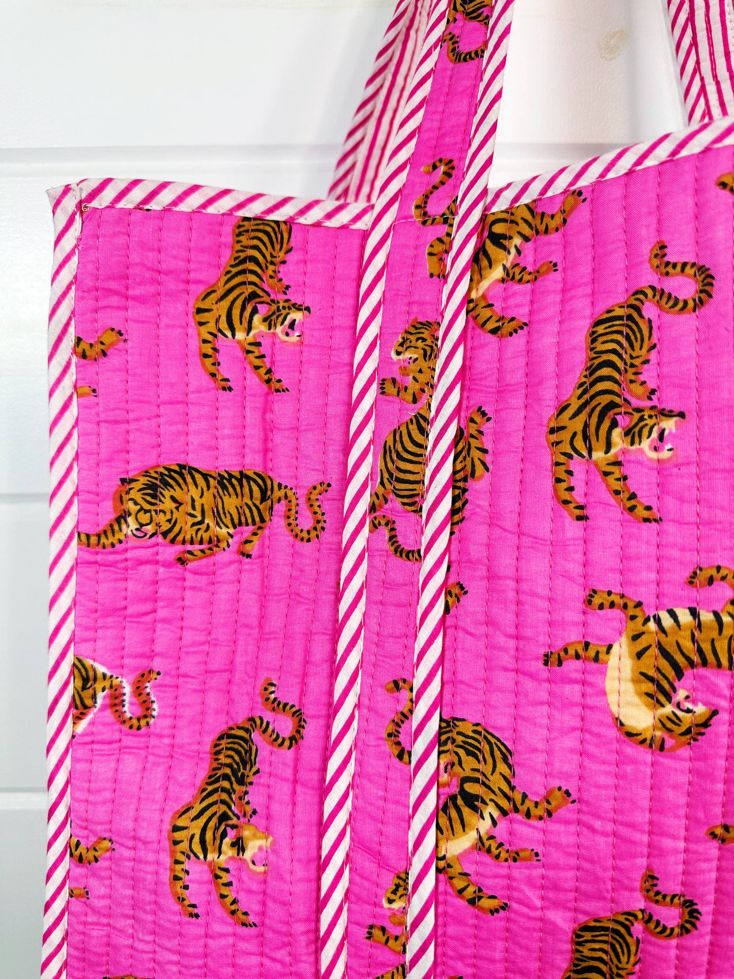Pink Tiger Tote Bag